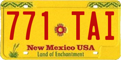 NM license plate 771TAI