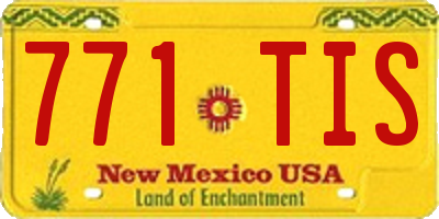 NM license plate 771TIS