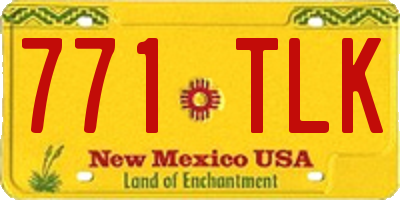 NM license plate 771TLK