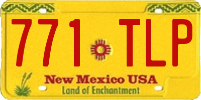 NM license plate 771TLP