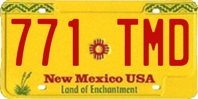 NM license plate 771TMD