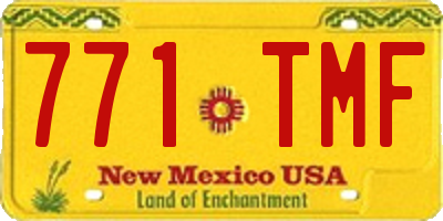 NM license plate 771TMF