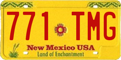 NM license plate 771TMG