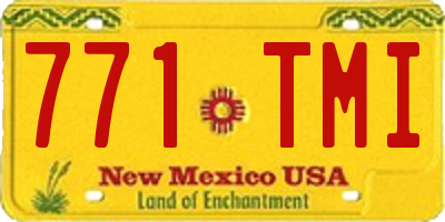 NM license plate 771TMI