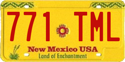 NM license plate 771TML