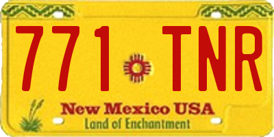 NM license plate 771TNR