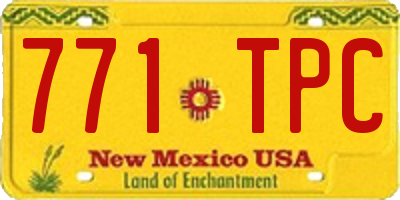 NM license plate 771TPC