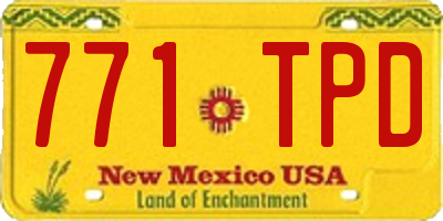 NM license plate 771TPD
