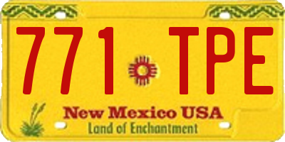 NM license plate 771TPE