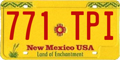 NM license plate 771TPI