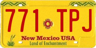 NM license plate 771TPJ