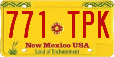 NM license plate 771TPK
