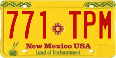 NM license plate 771TPM