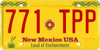 NM license plate 771TPP