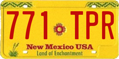 NM license plate 771TPR