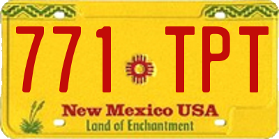 NM license plate 771TPT