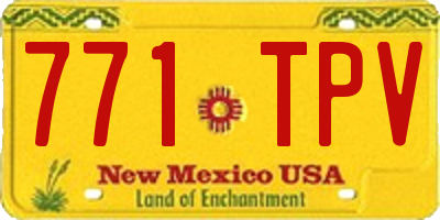 NM license plate 771TPV