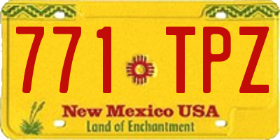 NM license plate 771TPZ