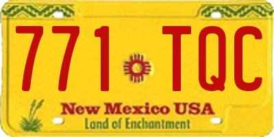 NM license plate 771TQC
