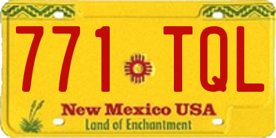 NM license plate 771TQL