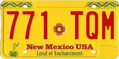 NM license plate 771TQM