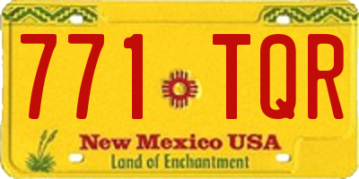 NM license plate 771TQR