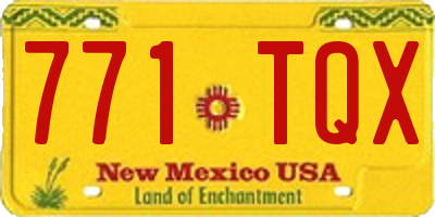 NM license plate 771TQX