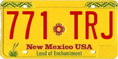 NM license plate 771TRJ