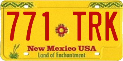 NM license plate 771TRK