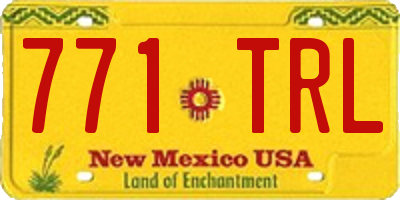 NM license plate 771TRL