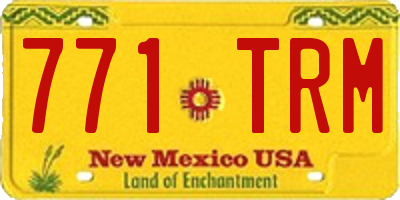 NM license plate 771TRM