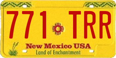 NM license plate 771TRR