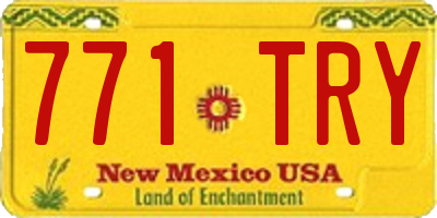 NM license plate 771TRY