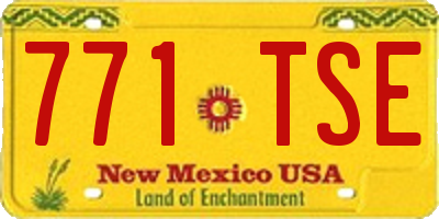 NM license plate 771TSE