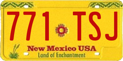 NM license plate 771TSJ
