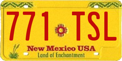 NM license plate 771TSL