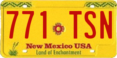 NM license plate 771TSN