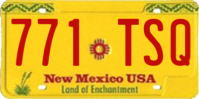 NM license plate 771TSQ