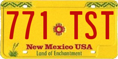 NM license plate 771TST