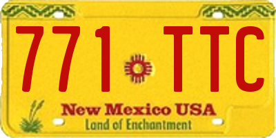 NM license plate 771TTC