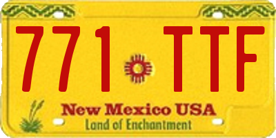 NM license plate 771TTF