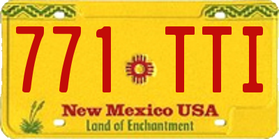 NM license plate 771TTI