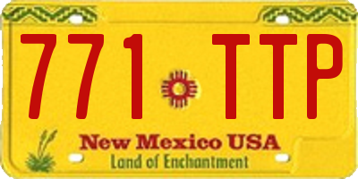 NM license plate 771TTP