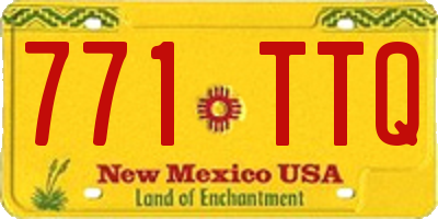 NM license plate 771TTQ