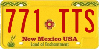 NM license plate 771TTS