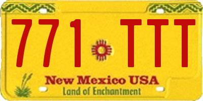 NM license plate 771TTT