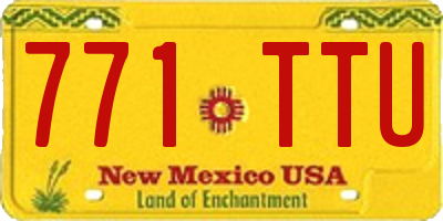 NM license plate 771TTU