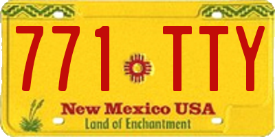 NM license plate 771TTY