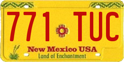 NM license plate 771TUC