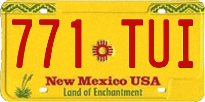 NM license plate 771TUI